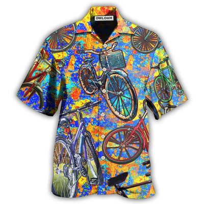 Hawaiian Shirt / Adults / S Bike Love Summer Style Colorful - Hawaiian Shirt - Owls Matrix LTD