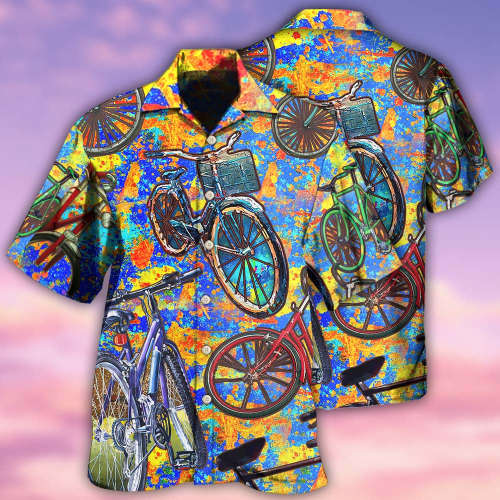 Bike Love Summer Style Colorful - Hawaiian Shirt - Owls Matrix LTD