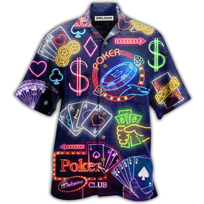 Hawaiian Shirt / Adults / S Gambling No Poker No Party - Hawaiian Shirt - Owls Matrix LTD
