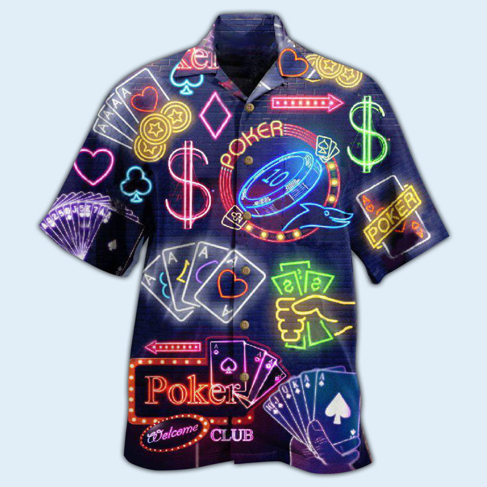 Gambling No Poker No Party - Hawaiian Shirt - Owls Matrix LTD
