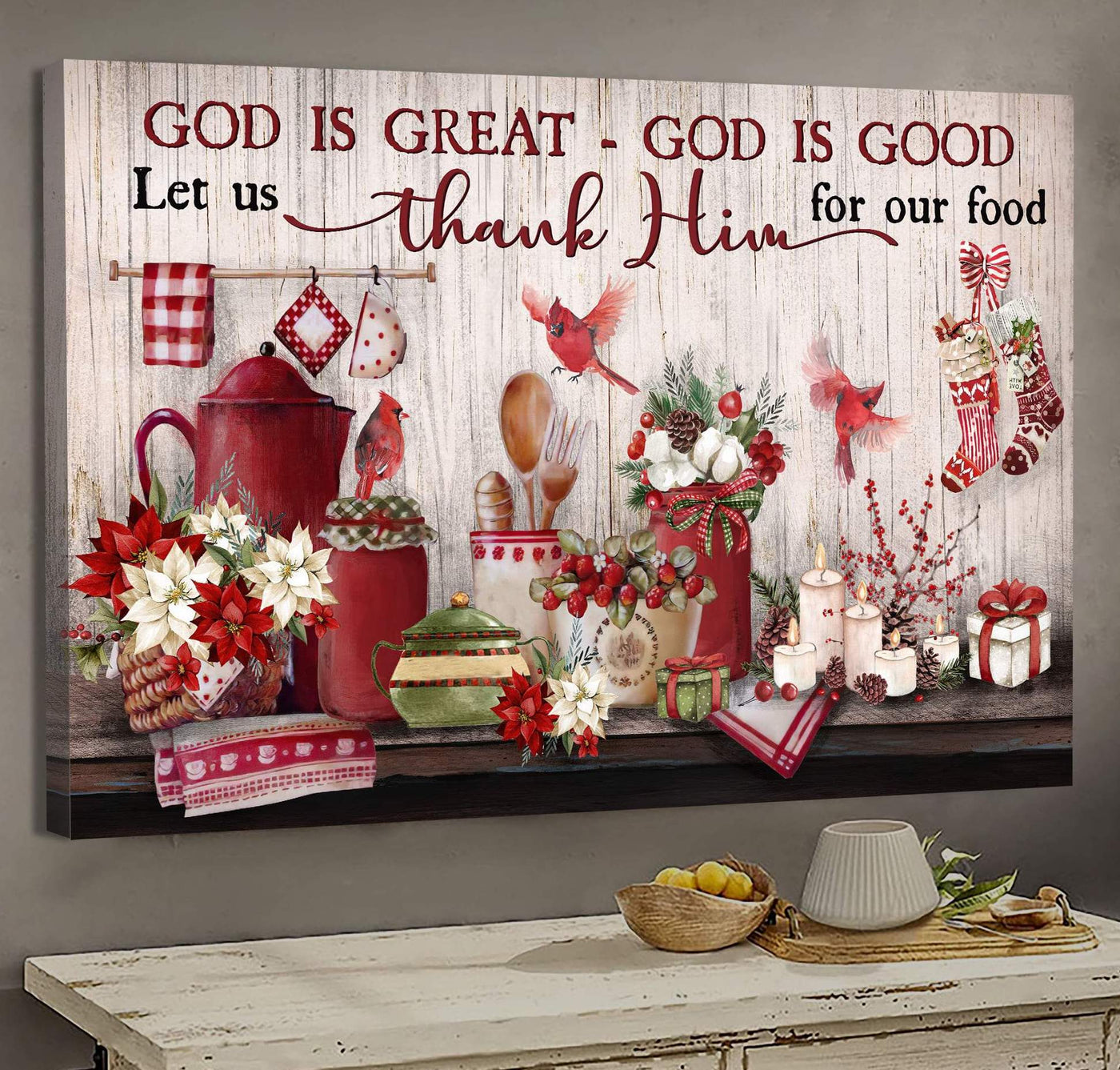 God Is Great God Is Good Jesus Landscape - Horizontal Poster - Owls Matrix LTD