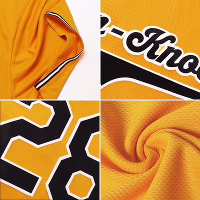 Custom Gold Crimson-White Authentic Baseball Jersey - Owls Matrix LTD