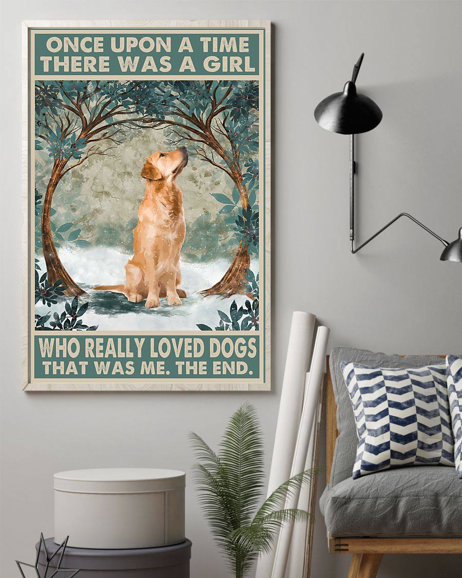 Golden Retriever Once Upon A Time Dog - Vertical Poster - Owls Matrix LTD