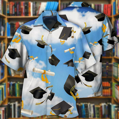 Graduation Paper Blue Sky - Hawaiian Shirt - Owls Matrix LTD