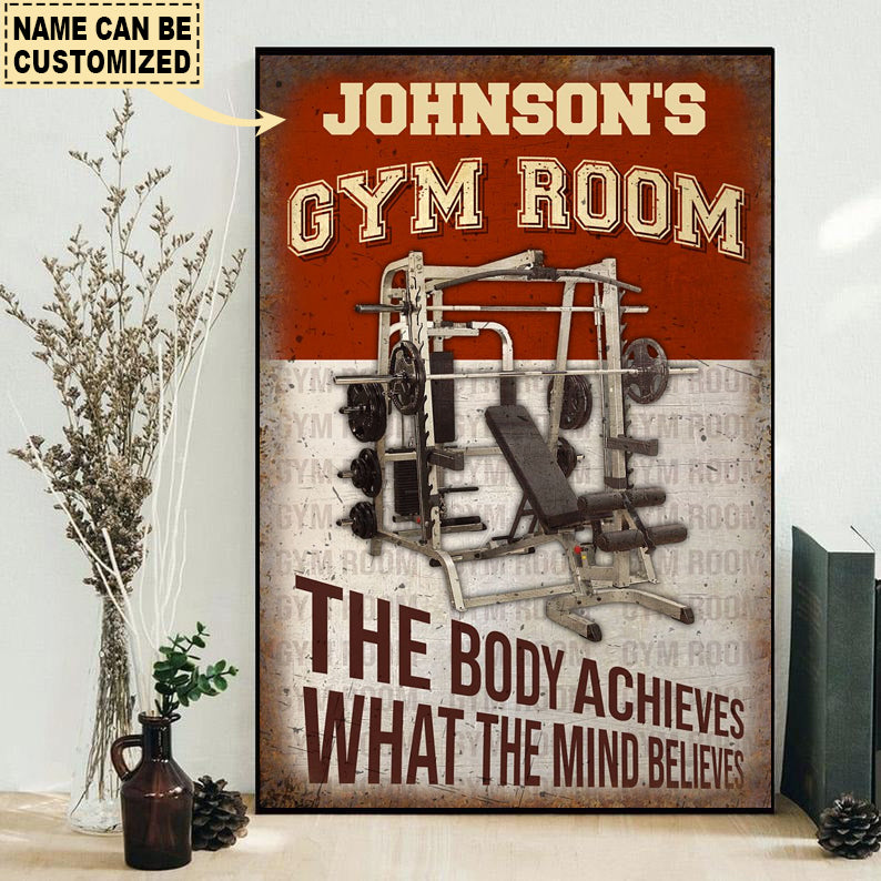 Gym Room Machine The Body Personalized - Vertical Poster - Owls Matrix LTD