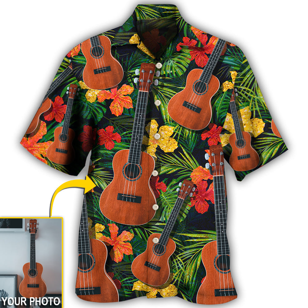 Ukulele / Adults / S Guitar Various Style Tropical Custom Photo - Hawaiian Shirt - Owls Matrix LTD