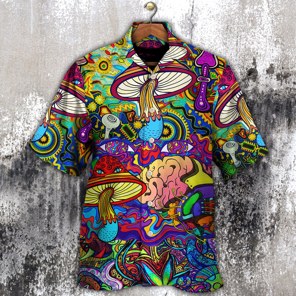 Hippie Mushroom Colorful Lover - Hawaiian Shirt - Owls Matrix LTD
