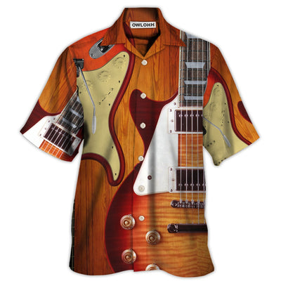 Hawaiian Shirt / Adults / S Guitar Is My Soul Vintage - Hawaiian Shirt - Owls Matrix LTD
