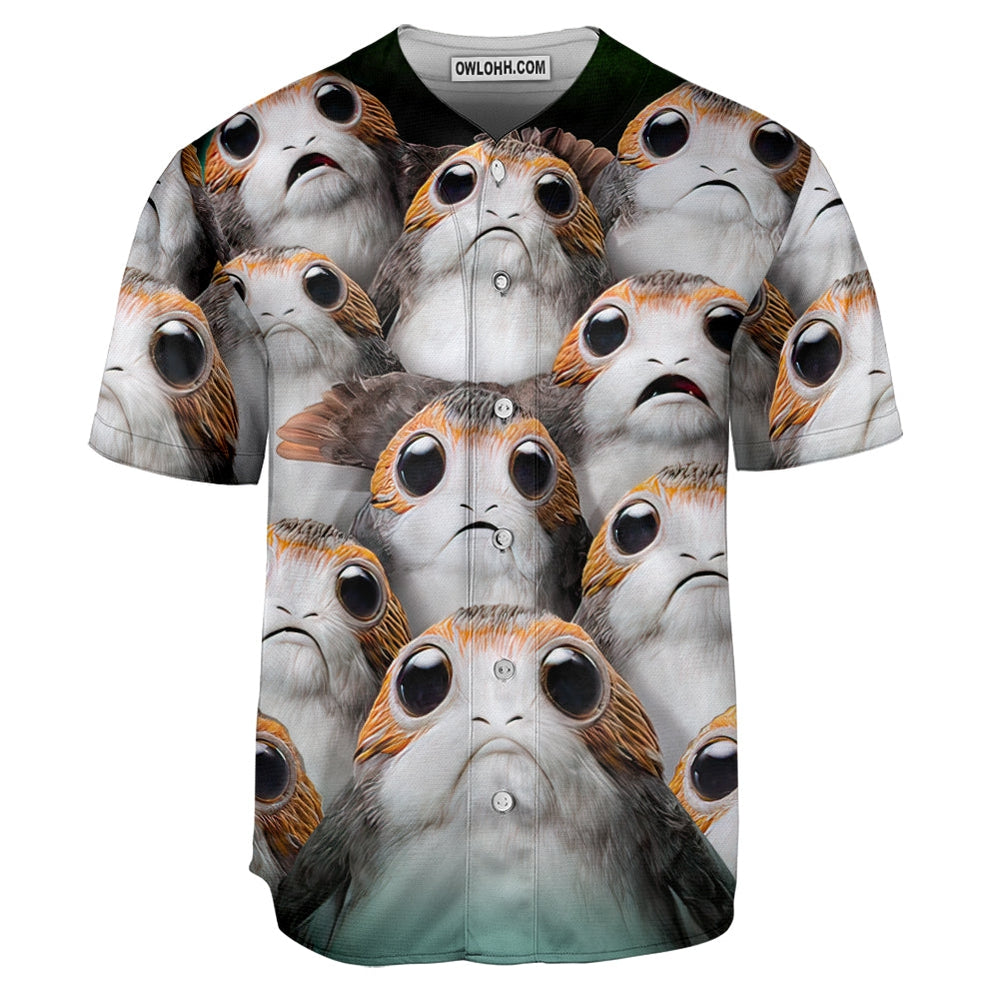 Star Wars The Last Jedi Many Porgs - Baseball Jersey