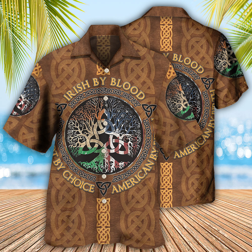 Irish By Blood Leather - Hawaiian Shirt - Owls Matrix LTD