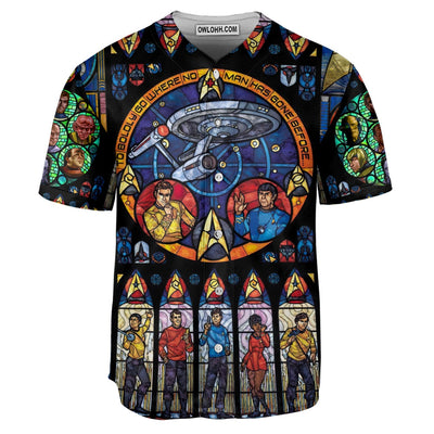 Star Trek Stained Glass - Baseball Jersey