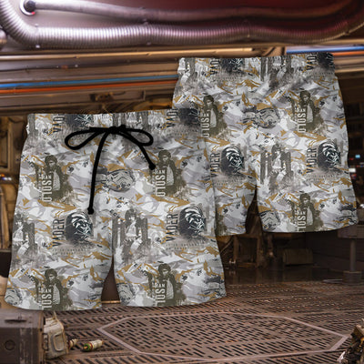 Star Wars Han Solo Darth Vader Stormtrooper Camo Pattern - Beach Short