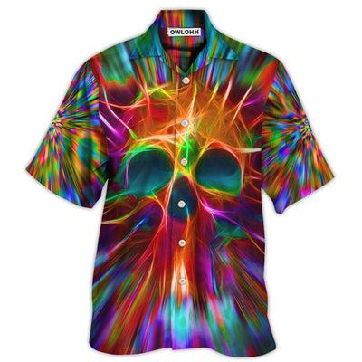 Hawaiian Shirt / Adults / S Skull Rainbow Color Love Style - Hawaiian Shirt - Owls Matrix LTD