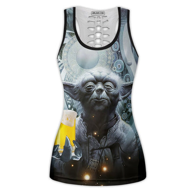 SW Yoda Drink Beer Must There Is No Try - Tank Top Hollow