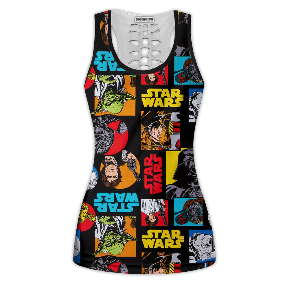 Star Wars Pattern Colorful - Tank Top Hollow