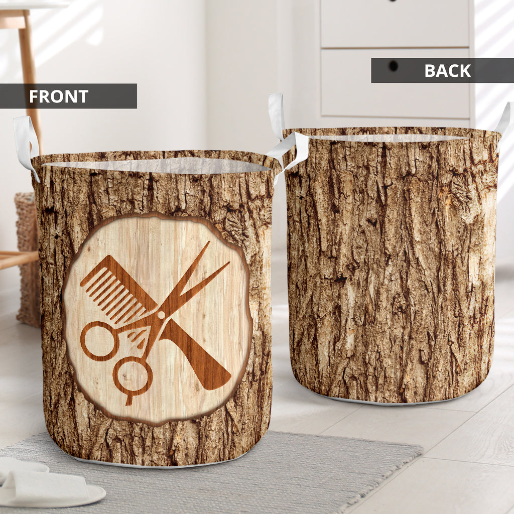 Hairstylist Bark Wood - Laundry Basket - Owls Matrix LTD