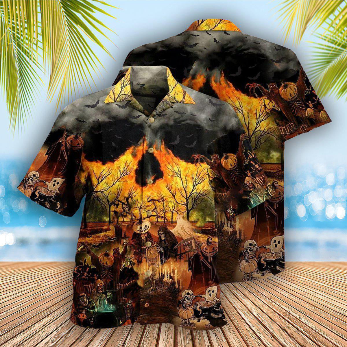 Halloween Love Party - Hawaiian Shirt - Owls Matrix LTD
