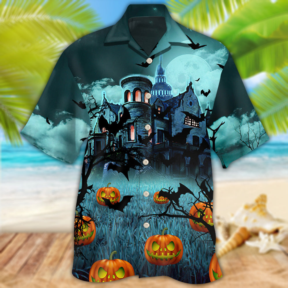 Halloween Night Dark Pumpkin - Hawaiian Shirt - Owls Matrix LTD