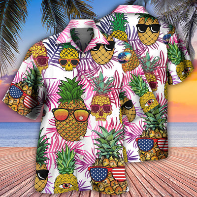Fruit Hawaii Tropical Pineapple Cool Style - Hawaiian Shirt - Owls Matrix LTD