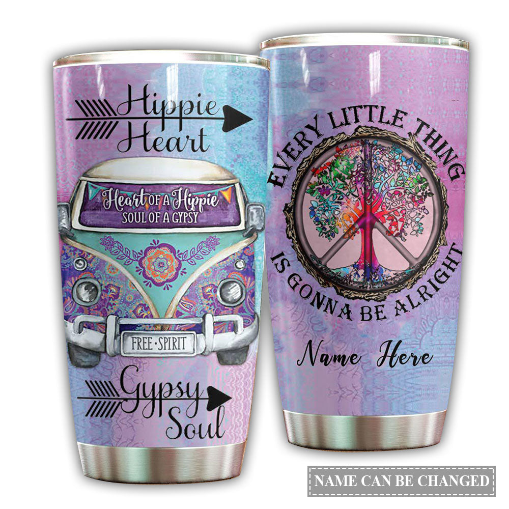 20OZ Hippie Heart Lover So Warm Personalized – Tumbler - Owls Matrix LTD