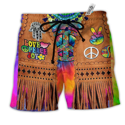 Beach Short / Adults / S Hippie Peace Life Cowboy Style - Beach Short - Owls Matrix LTD