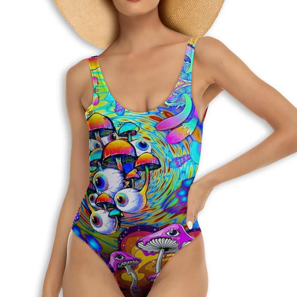 S Hippie Summer Vibes Colorful Artist - One-piece Swimsuit - Owls Matrix LTD
