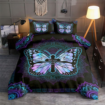 God Butterfly Hologram God Says You Are - Bedding Cover - Owls Matrix LTD