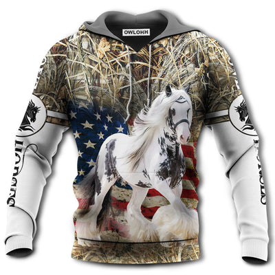 Unisex Hoodie / S Horse Gypsy Horse Love America - Hoodie - Owls Matrix LTD