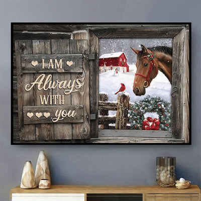 Horse I Am Always With You Memorial Christmas - Horizontal Poster - Owls Matrix LTD
