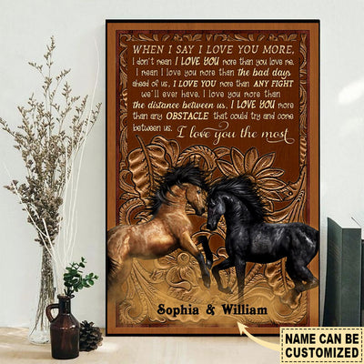 Horse I Love You The Most Personalized - Vertical Poster - Owls Matrix LTD