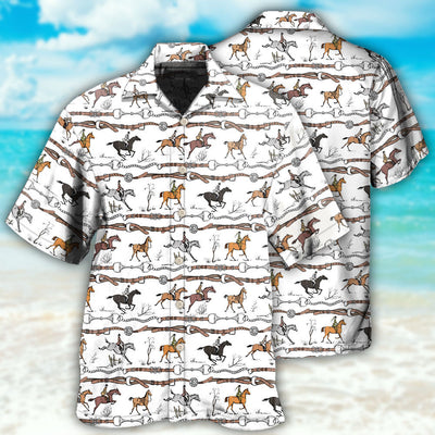 Horse Beautiful Jumping - Hawaiian shirt - Owls Matrix LTD