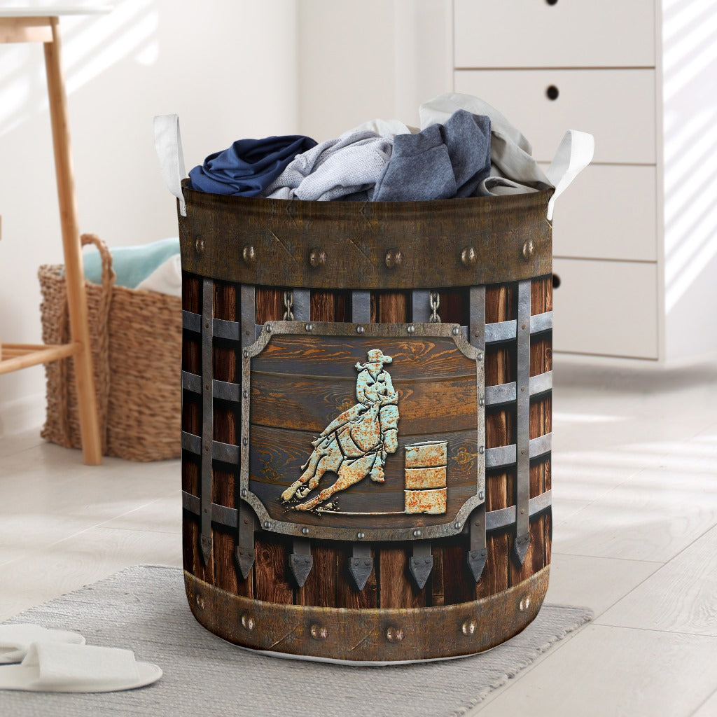 Horse Riding Vintage Style - Laundry Basket - Owls Matrix LTD