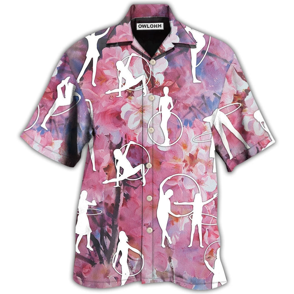 Hawaiian Shirt / Adults / S Hula Hoop Floral With Pink Color - Hawaiian Shirt - Owls Matrix LTD