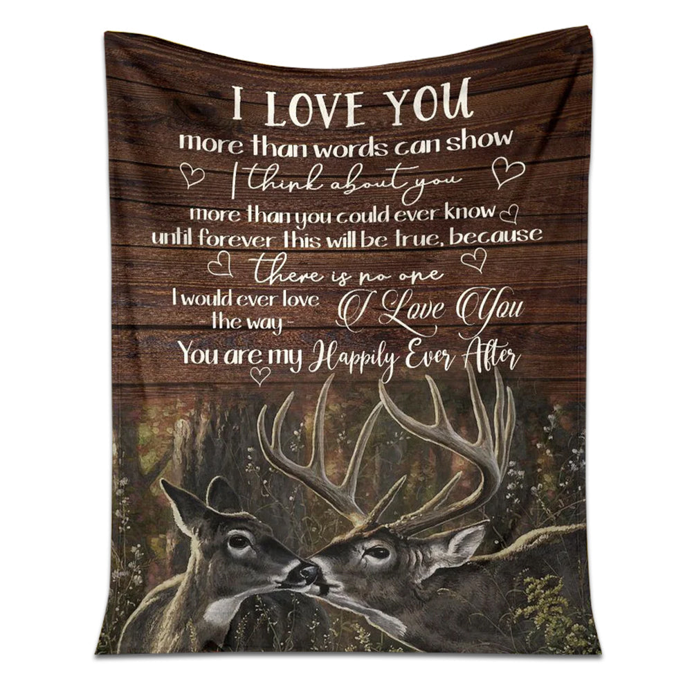 50" x 60" Hunting Love I Love You - Flannel Blanket - Owls Matrix LTD