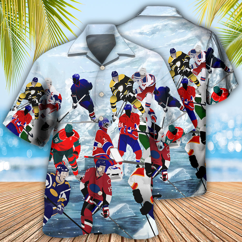 Ice Hockey Is My Therapy And My Life - Hawaiian Shirt - Owls Matrix LTD