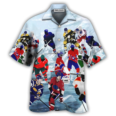 Hawaiian Shirt / Adults / S Ice Hockey Is My Therapy And My Life - Hawaiian Shirt - Owls Matrix LTD