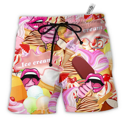 Beach Short / Adults / S Ice Cream Color Style - Beach Short - Owls Matrix LTD