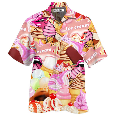 Hawaiian Shirt / Adults / S Ice Cream Color Style - Hawaiian Shirt - Owls Matrix LTD