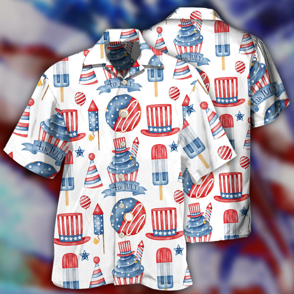 America Independence Day Basic Art Style - Hawaiian Shirt - Owls Matrix LTD