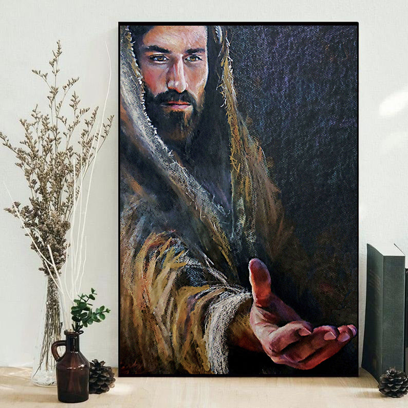 Jesus Reaching Your Hand - Vertical Poster - Owls Matrix LTD