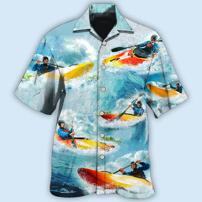 Kayaking Cool Colorful Style - Hawaiian Shirt - Owls Matrix LTD