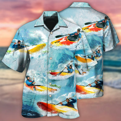 Kayaking Cool Colorful Style - Hawaiian Shirt - Owls Matrix LTD