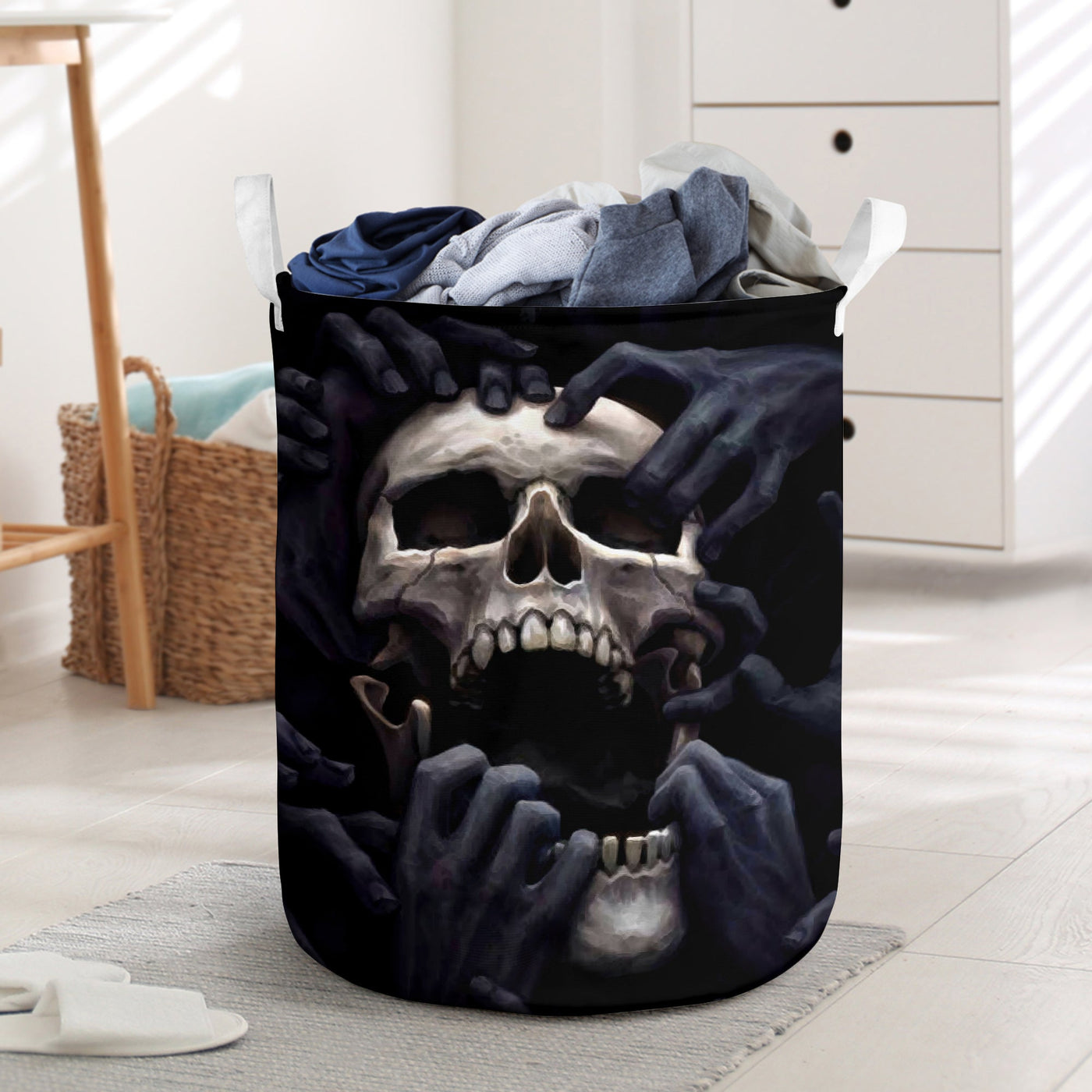 Skull Love Darkness Amazing - Laundry Basket - Owls Matrix LTD