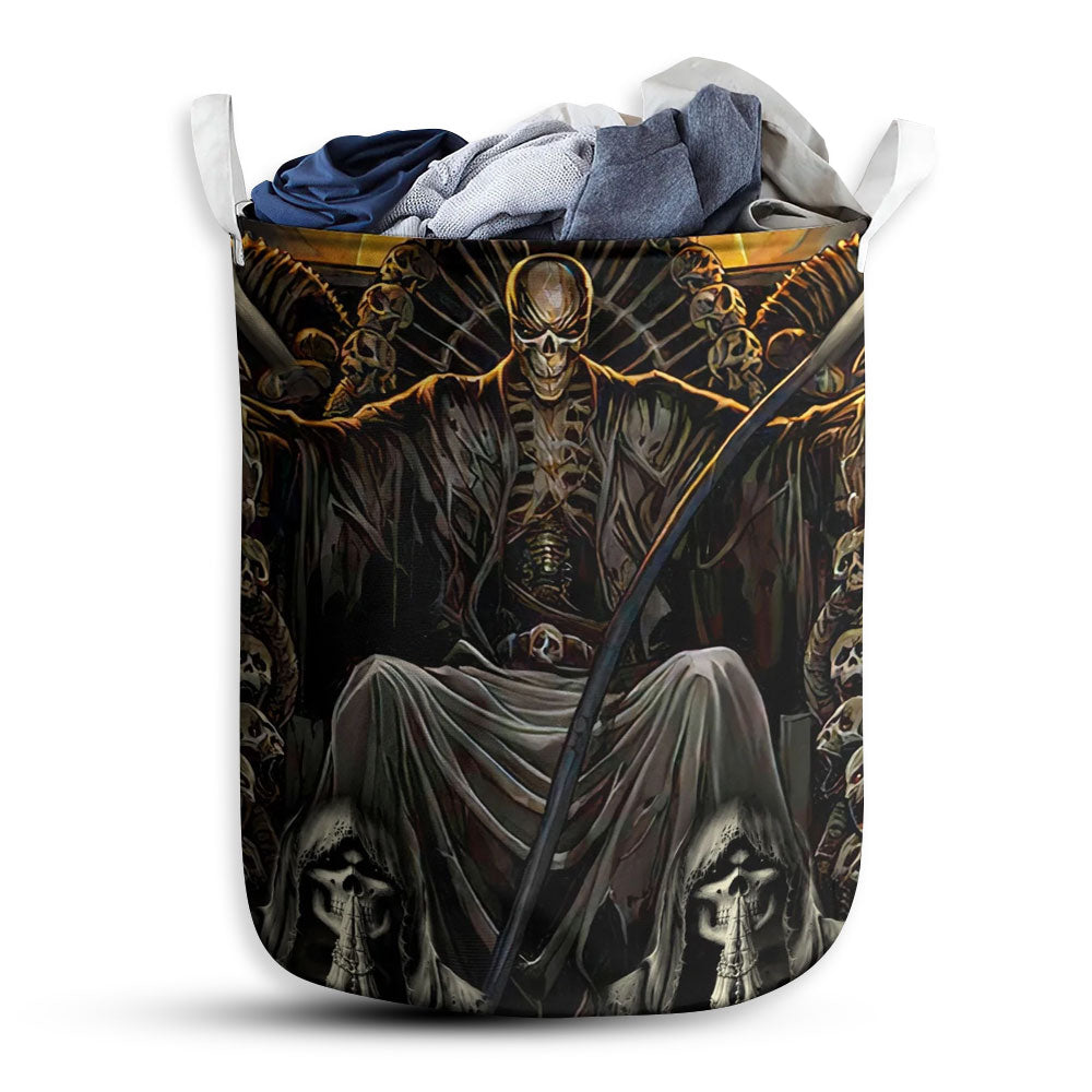 Skull Grim Reaper Dark - Laundry Basket - Owls Matrix LTD