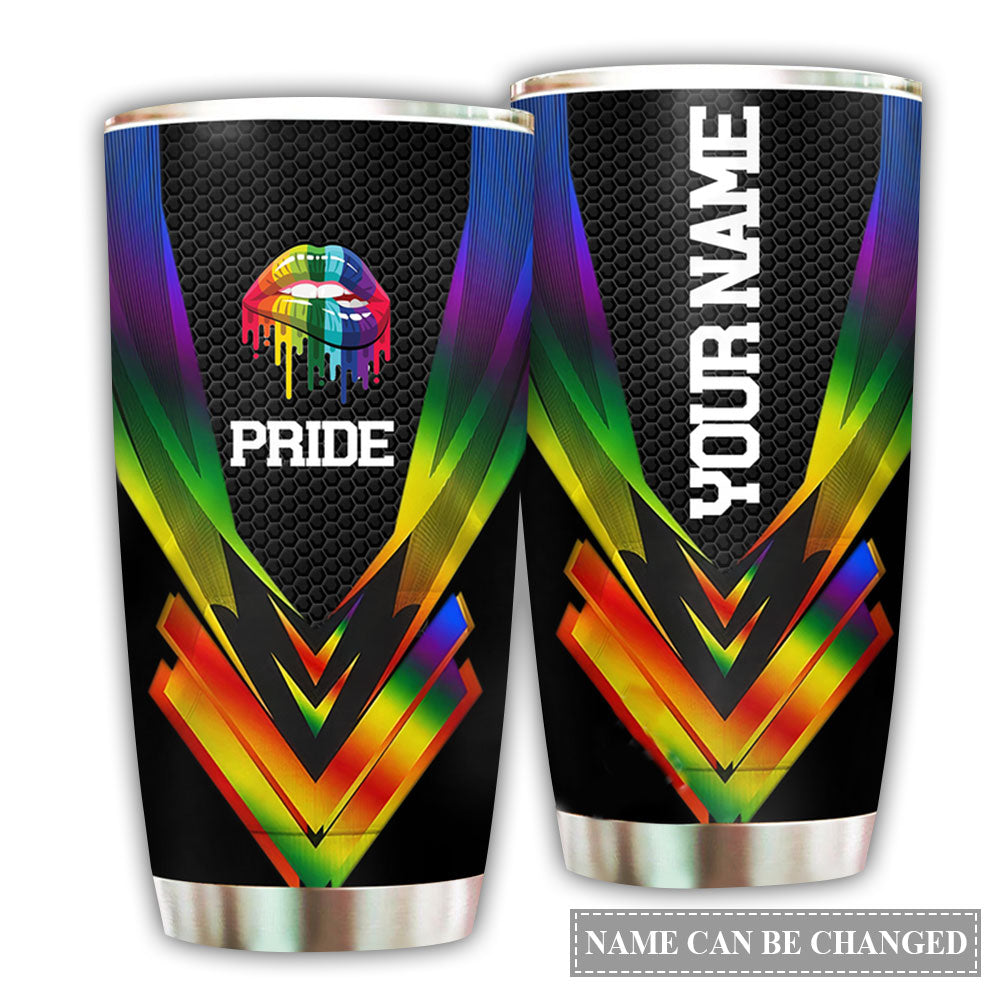20OZ LGBT Pride Love Lip Love Personalized - Tumbler - Owls Matrix LTD