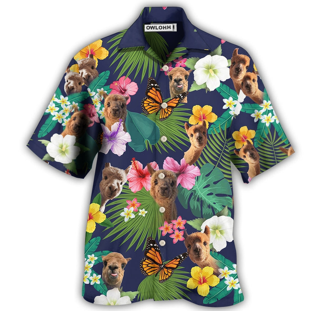 Hawaiian Shirt / Adults / S Lama Love Life - Hawaiian Shirt - Owls Matrix LTD