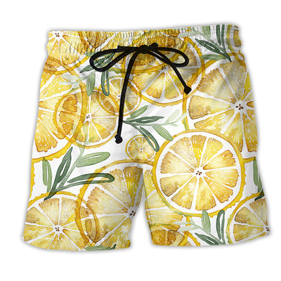 Beach Short / Adults / S Lemon Basic Hot Summer - Beach Short - Owls Matrix LTD