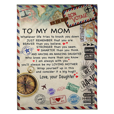 50" x 60" Letter You Will Always Be My Loving Mother - Flannel Blanket - Owls Matrix LTD