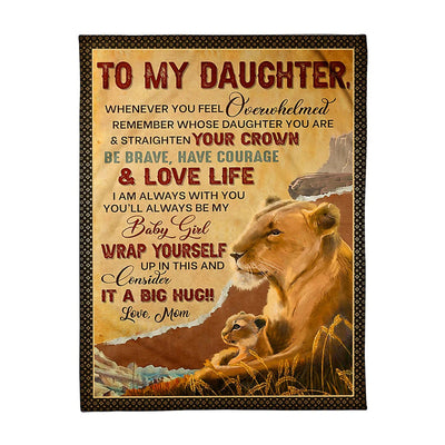 50" x 60" Lion Consider It A Big Hug Lovely Gift For Daughter - Flannel Blanket - Owls Matrix LTD