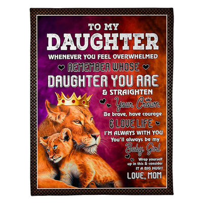 50" x 60" Lion I'm Always With You Great Gift For Daughter Warm Style - Flannel Blanket - Owls Matrix LTD